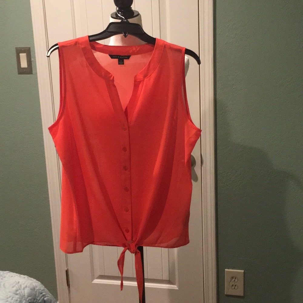 NWOT Zac and Rachel sleeveless blouse size large